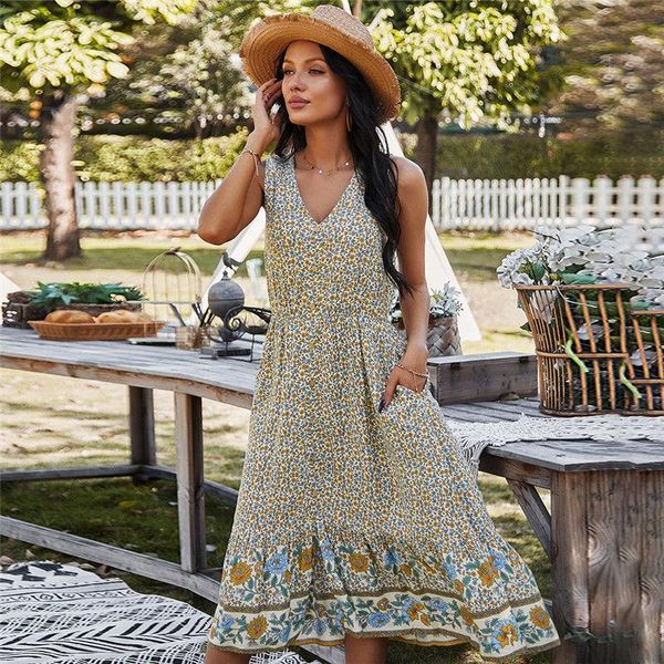 casual dresses spring print tank dress women 2021 v neck summer spaghetti strap ladies long high wasit a line floral, Black;gray
casual dresses spring print tank dress women 2021 v neck summer spaghetti strap ladies long high wasit a line floral, Black;gray