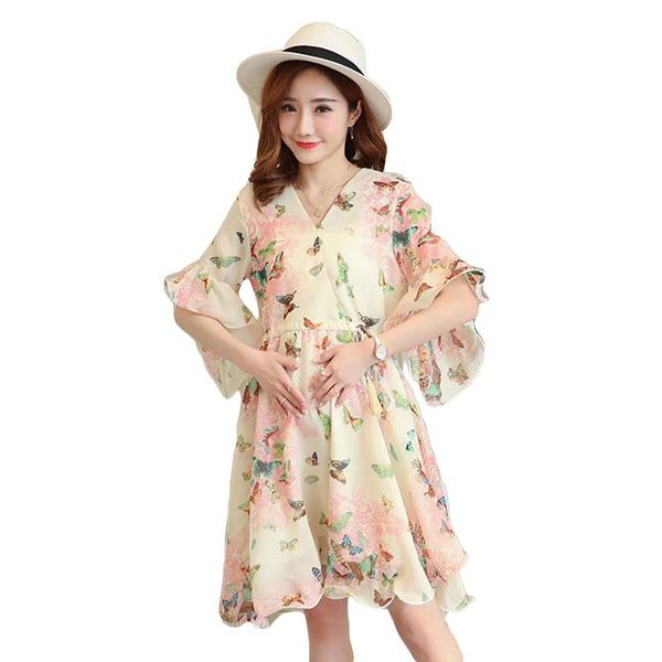 maternity dresses summer dress floar beach chiffon v neck slim waist cloth for pregnant women pregnancy plus size, White
maternity dresses summer dress floar beach chiffon v neck slim waist cloth for pregnant women pregnancy plus size, White