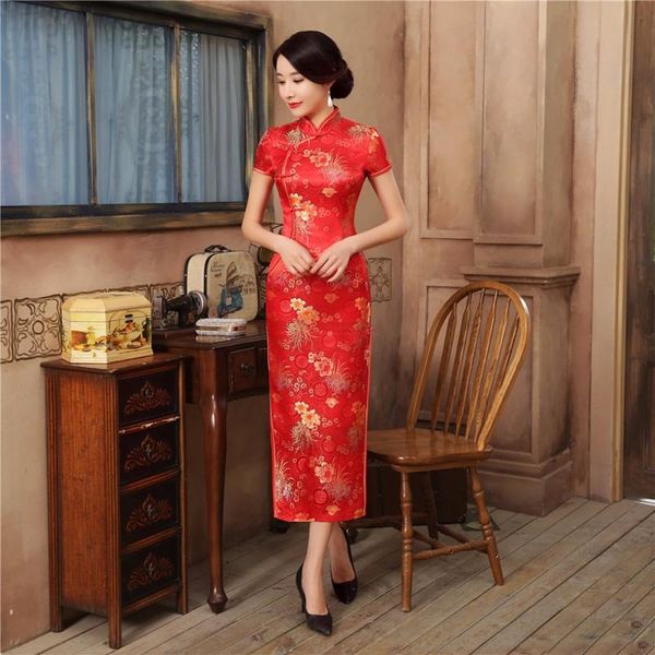 shanghai story chinese traditional clothing long qipao dress folk style faux silk cheongsam oriental dresses 6 color ethnic, Red
shanghai story chinese traditional clothing long qipao dress folk style faux silk cheongsam oriental dresses 6 color ethnic, Red