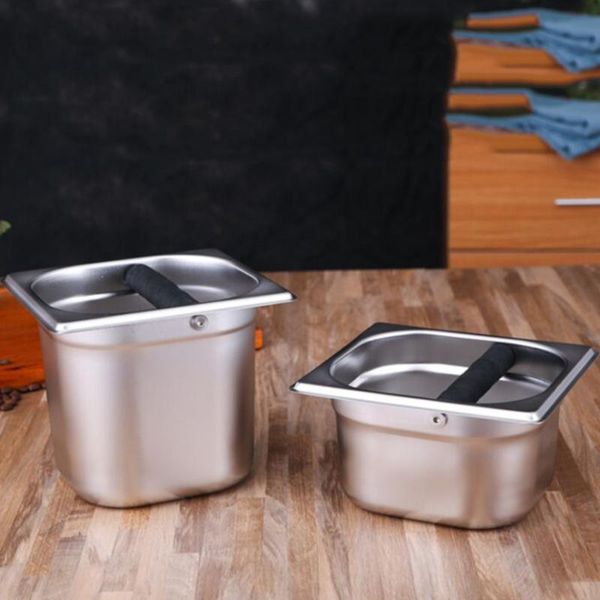buckets stainless steel coffee grounds bucket espresso knock box with rubber container for barista
buckets stainless steel coffee grounds bucket espresso knock box with rubber container for barista
