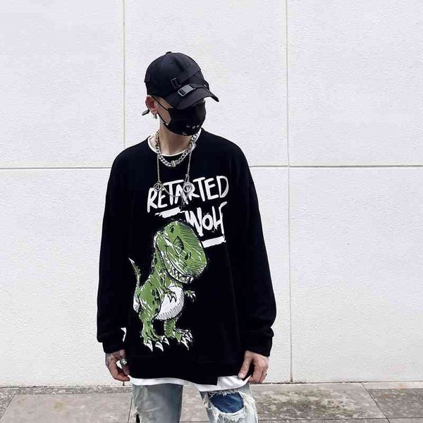 fashion brand small fresh dinosaur printed fake two sweaters boys' autumn fashion personalized bottoms, Black
fashion brand small fresh dinosaur printed fake two sweaters boys' autumn fashion personalized bottoms, Black