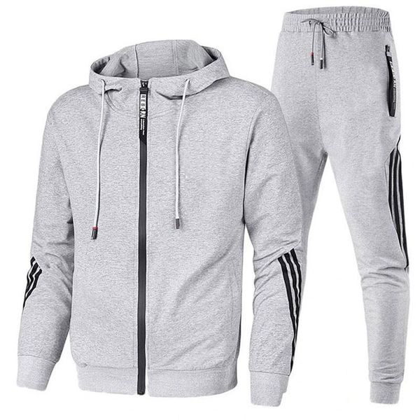 men's tracksuits 2021 sweater suit three-bar hoodie + pants 2-piece comfortable sports and leisure breathable, Gray
men's tracksuits 2021 sweater suit three-bar hoodie + pants 2-piece comfortable sports and leisure breathable, Gray