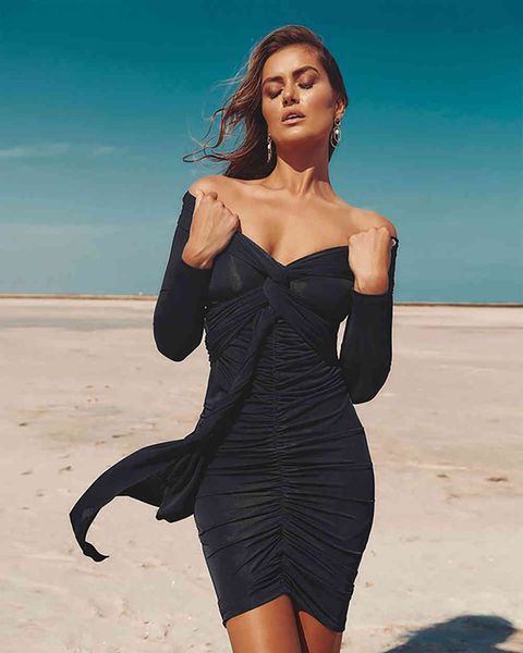 dress designer black cotton dressing women's fashion off shoulder tight evening 2021 vestido nws4, Black;gray
dress designer black cotton dressing women's fashion off shoulder tight evening 2021 vestido nws4, Black;gray