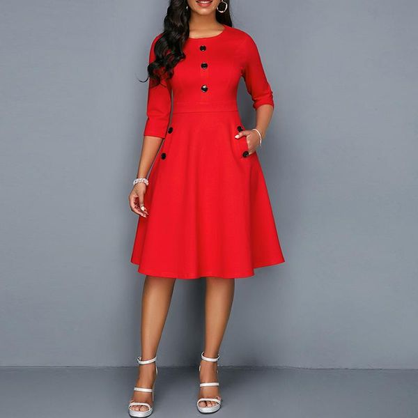 casual dresses missjoy women autumn dress elegant vintage 50s 60s robe with button a line flare rockabilly pinup party vestidos, Black;gray
casual dresses missjoy women autumn dress elegant vintage 50s 60s robe with button a line flare rockabilly pinup party vestidos, Black;gray