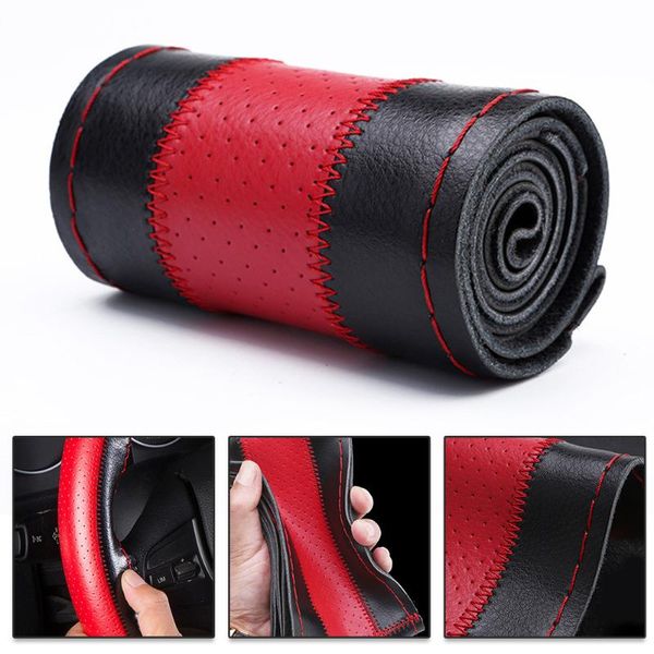 steering wheel covers 37-38cm cover anti-slip black+red diy high leather soft
steering wheel covers 37-38cm cover anti-slip black+red diy high leather soft