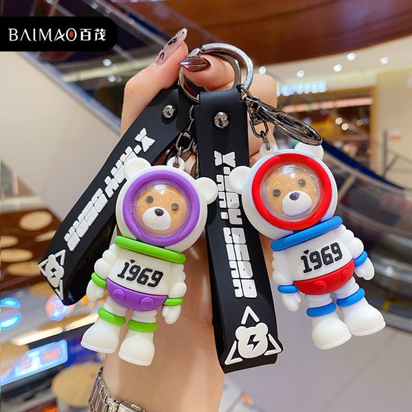 key chain cute space star adventure bear cartoon astronaut female cub doll bag lovers pendant, Silver
key chain cute space star adventure bear cartoon astronaut female cub doll bag lovers pendant, Silver