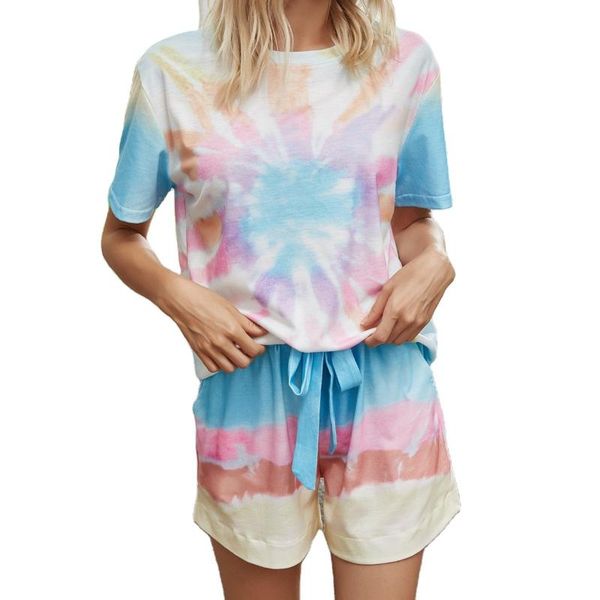 women's tracksuits fashionable and simple 2021 spring summer moda szorty printed tie-dye pajamas gradient color home clothes two-piece, Gray
women's tracksuits fashionable and simple 2021 spring summer moda szorty printed tie-dye pajamas gradient color home clothes two-piece, Gray
