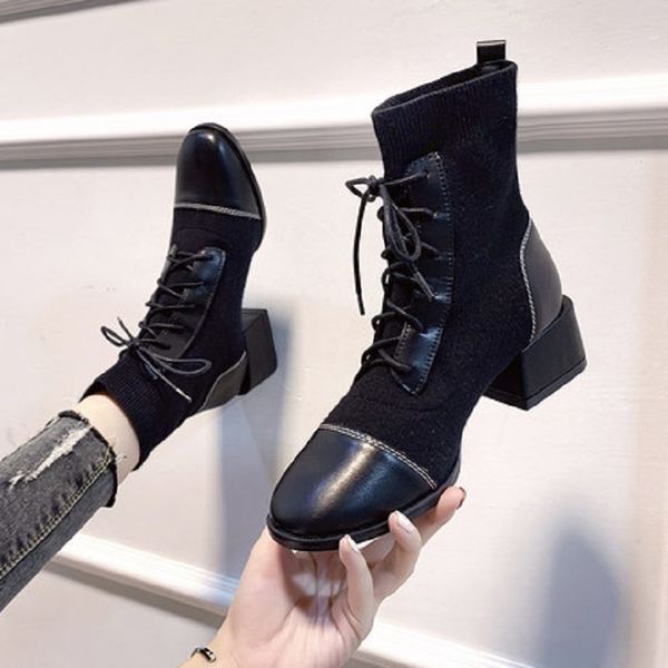 boots thick black martin female wild fashion with thin ny women spring and autumn single boots
boots thick black martin female wild fashion with thin ny women spring and autumn single boots
