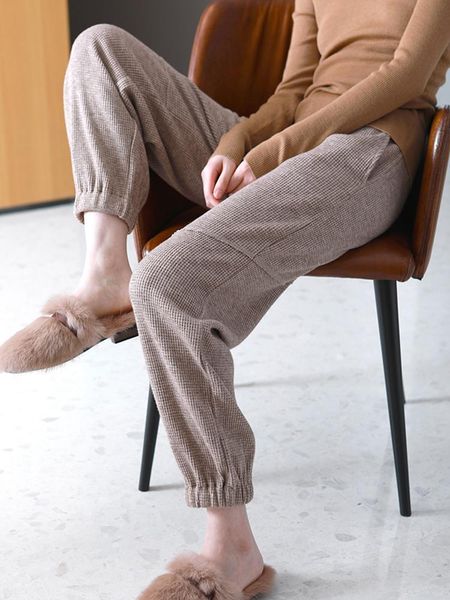 / ten thousand points recommended, classic good pants waffle-patterned sports casual pants for women's autumn/winter & capris, Black;white
/ ten thousand points recommended, classic good pants waffle-patterned sports casual pants for women's autumn/winter & capris, Black;white