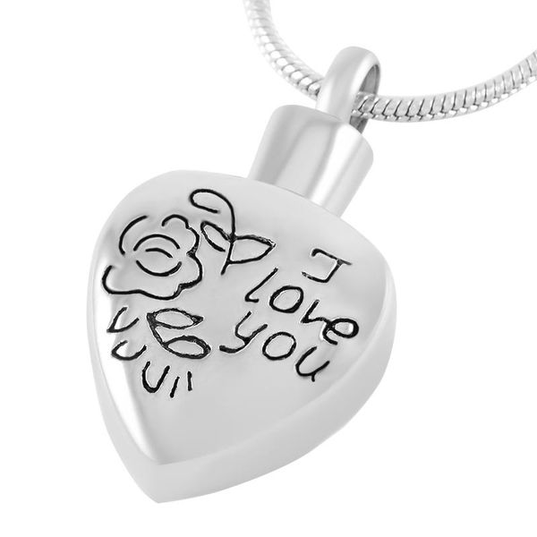 pendant necklaces i love you are my rose in heart stainless steel memorial jewelry ash keepsake cremation necklace for women custom make, Silver
pendant necklaces i love you are my rose in heart stainless steel memorial jewelry ash keepsake cremation necklace for women custom make, Silver