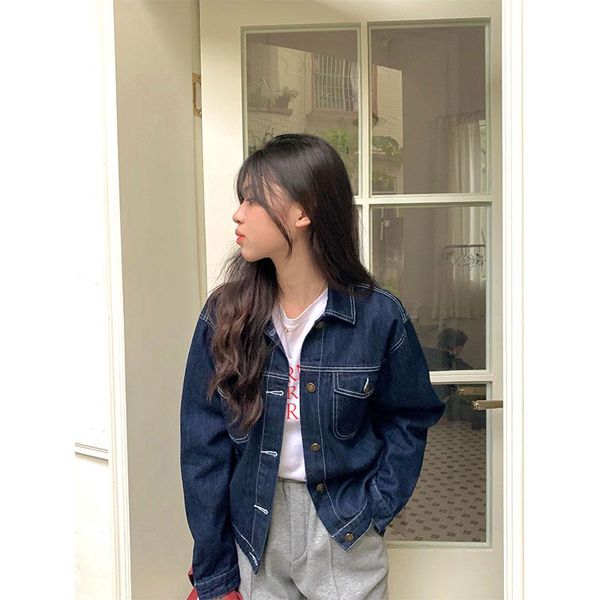 women's jackets casual jean coats 2021 autumn women slim denim jacket long sleeve female girls outwear coat (x2240), Black;brown
women's jackets casual jean coats 2021 autumn women slim denim jacket long sleeve female girls outwear coat (x2240), Black;brown