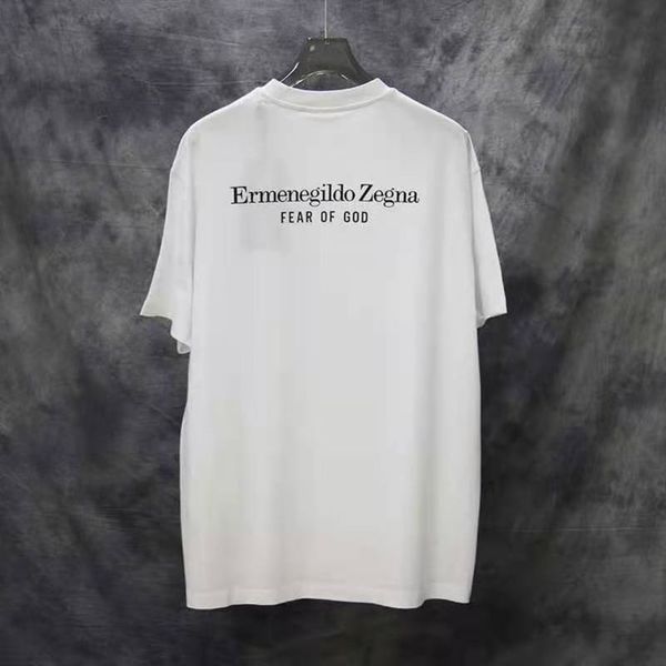 out high the check street fog fear of god co branded short sleeve lovers' summer t-shirt, White;black
out high the check street fog fear of god co branded short sleeve lovers' summer t-shirt, White;black