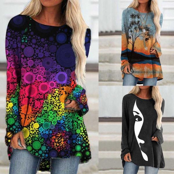 women's blouses & shirts casual women t shirt fashion blouse floral print long sleeve o-neck irregular plus size female cotton loose t, White
women's blouses & shirts casual women t shirt fashion blouse floral print long sleeve o-neck irregular plus size female cotton loose t, White