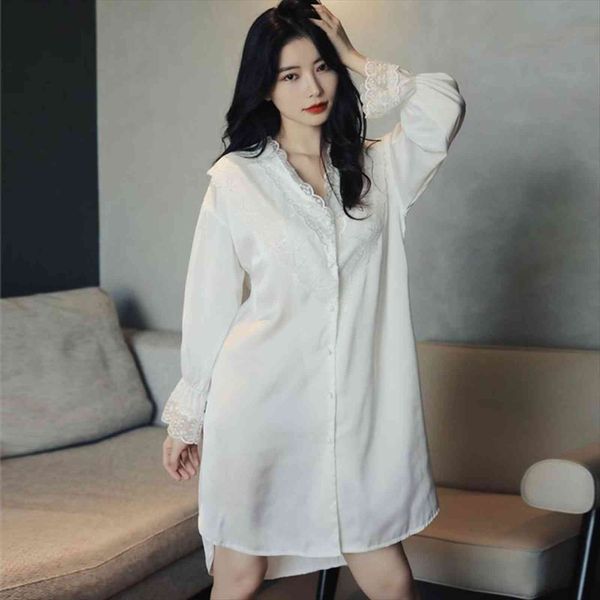 loose sleep shirt satin women sleepwear nightgown nightshirt casual lace nightwear intimate lingerie soft home clothes, Black;red
loose sleep shirt satin women sleepwear nightgown nightshirt casual lace nightwear intimate lingerie soft home clothes, Black;red
