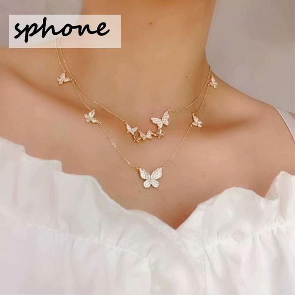 female personality fashion retro korean style light luxury french niche butterfly clavicle necklace chains, Silver
female personality fashion retro korean style light luxury french niche butterfly clavicle necklace chains, Silver