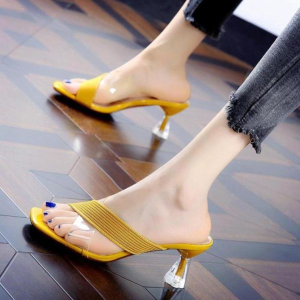 fashion high heels shoes women transparent slippers leather luxury designer ladies street sandals slides tong femme, Black
fashion high heels shoes women transparent slippers leather luxury designer ladies street sandals slides tong femme, Black