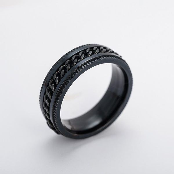 cluster rings stainless steel chain rotating ring embossed vacuum plating men's all black fashion simple jewelry charm gift, Golden;silver
cluster rings stainless steel chain rotating ring embossed vacuum plating men's all black fashion simple jewelry charm gift, Golden;silver