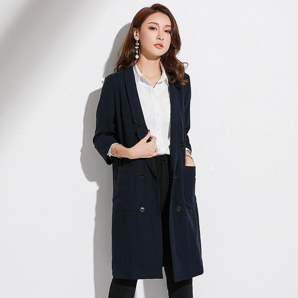 spring women's mid long double breasted suit collar coat woven windbreaker trench coats, Tan;black
spring women's mid long double breasted suit collar coat woven windbreaker trench coats, Tan;black