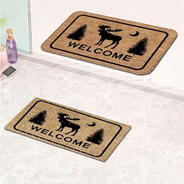 2pcs/ set print deer welcome flannel foor mat + pvc non-slip bathroom slide-proof rug for shower bath door home decorative mats
2pcs/ set print deer welcome flannel foor mat + pvc non-slip bathroom slide-proof rug for shower bath door home decorative mats