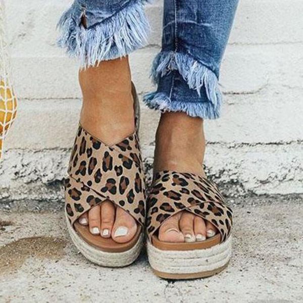 fashion leopard print summer ladies casual increase slope high heel open toe slippers 2021, Black
fashion leopard print summer ladies casual increase slope high heel open toe slippers 2021, Black