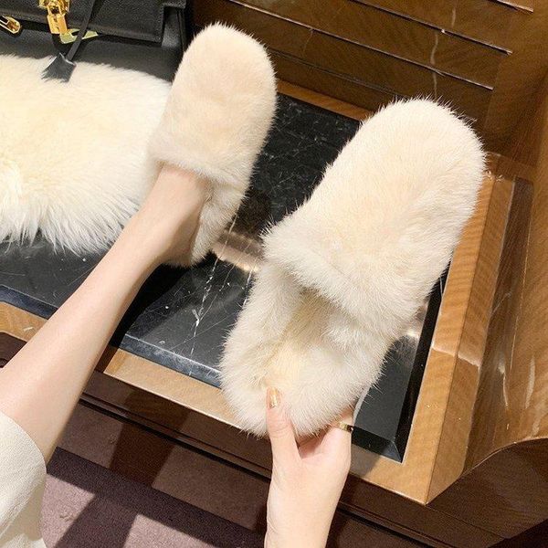 designer luxury products autumn non-heel baotou half slippers women fashion outer wear flat bottom hairy, Black
designer luxury products autumn non-heel baotou half slippers women fashion outer wear flat bottom hairy, Black