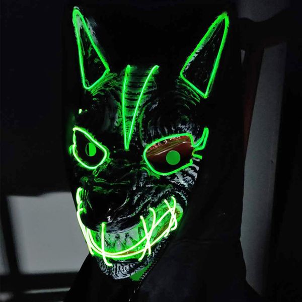 led streamer wolf head grimace clown glowing mask halloween decoration party tricky props
led streamer wolf head grimace clown glowing mask halloween decoration party tricky props