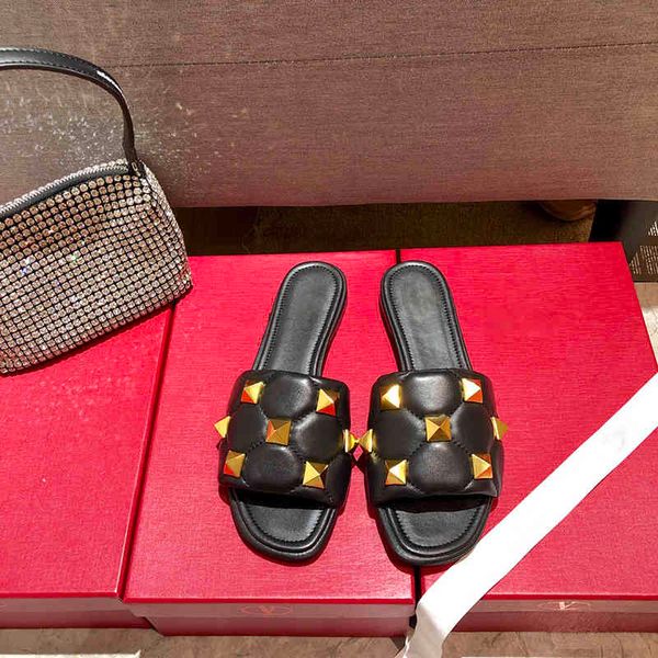 sandals 2021 summer rivet flat beach women slippers rhombic leather open toe sweety color comfort vacation shoes for ladies xpfj, Black
sandals 2021 summer rivet flat beach women slippers rhombic leather open toe sweety color comfort vacation shoes for ladies xpfj, Black