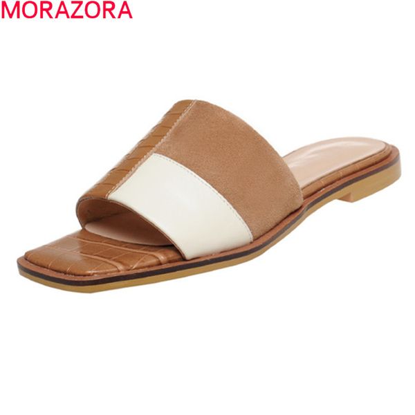 morazora genuine leather women slippers comfortable flat heel square toe casual shoes summer ladies mules shoes 210506, Black
morazora genuine leather women slippers comfortable flat heel square toe casual shoes summer ladies mules shoes 210506, Black