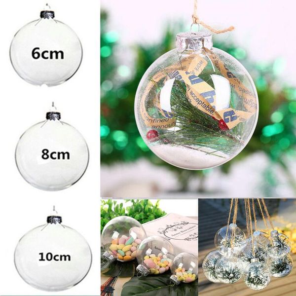 party decoration clear plastic christmas balls baubles sphere diy fillable xmas tree ornament 6/8/10cm wedding bar hanging decorations
party decoration clear plastic christmas balls baubles sphere diy fillable xmas tree ornament 6/8/10cm wedding bar hanging decorations