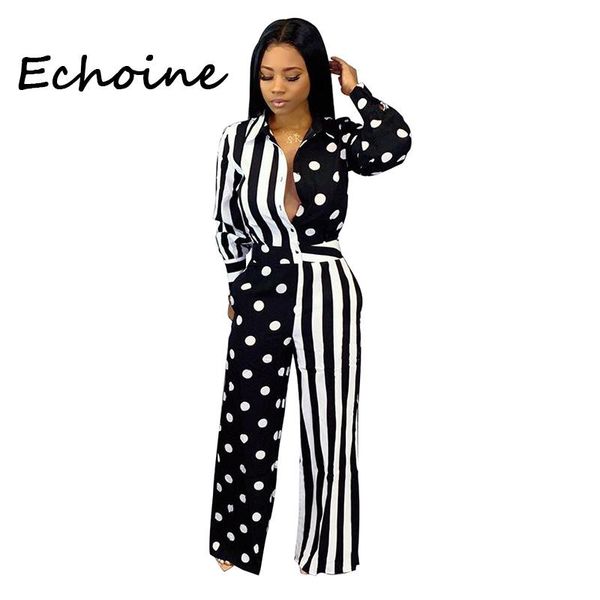 women's jumpsuits & rompers elegant dot and striped jumpsuit color patchwork playsuits with button long wide pants autumn womens overal, Black;white
women's jumpsuits & rompers elegant dot and striped jumpsuit color patchwork playsuits with button long wide pants autumn womens overal, Black;white