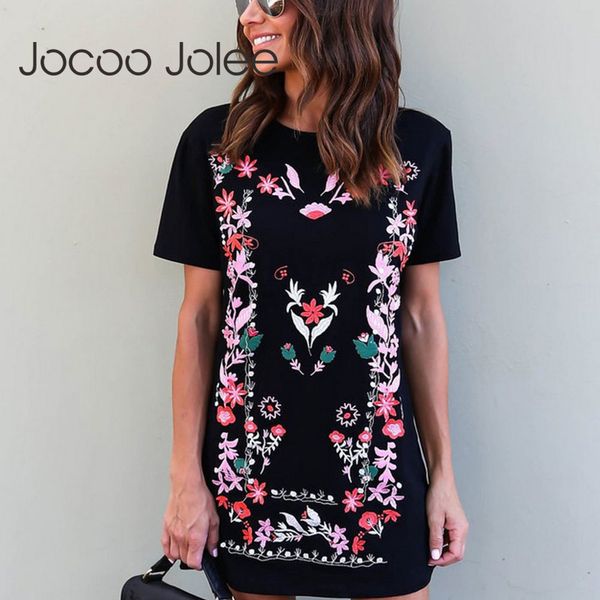 women vintage indie folk style dress casual loose t shirt short sleeve floral print mini streetwear 210428, Black;gray
women vintage indie folk style dress casual loose t shirt short sleeve floral print mini streetwear 210428, Black;gray