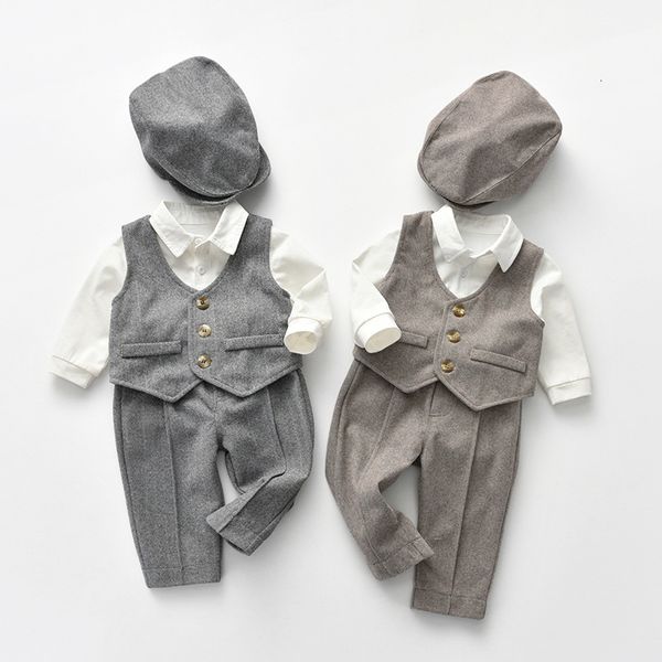 children's suit 4pcs baby boys gentleman clothing set newborn formal outfits children birthday clothes cotton infant shirt vest+ pants, White
children's suit 4pcs baby boys gentleman clothing set newborn formal outfits children birthday clothes cotton infant shirt vest+ pants, White
