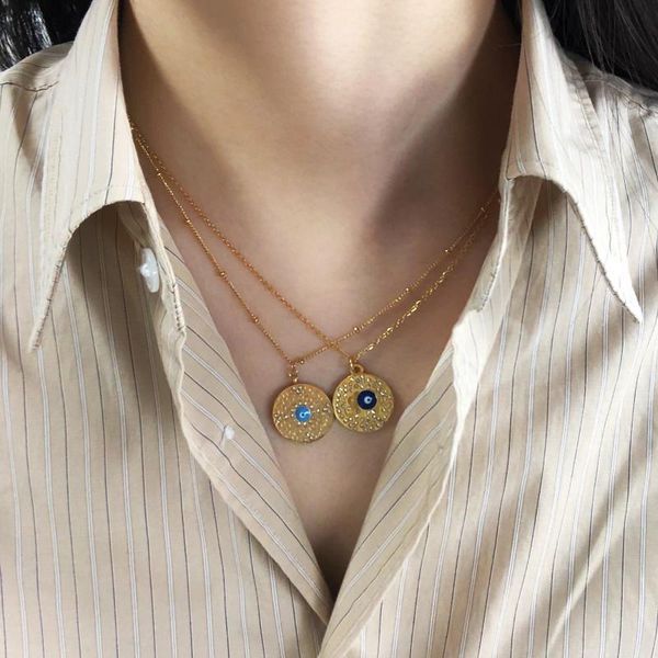 exquisite eye layered pendant chain necklace luxury crystal rhinestone stainless steel choker accessories gift necklaces, Silver
exquisite eye layered pendant chain necklace luxury crystal rhinestone stainless steel choker accessories gift necklaces, Silver