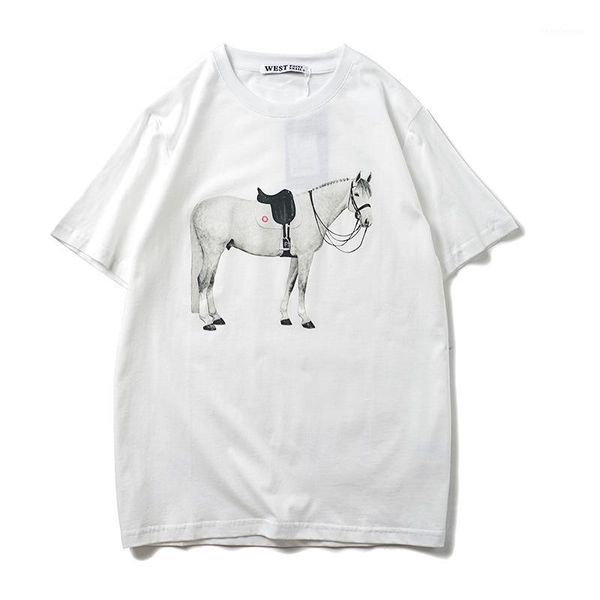 cotton short sleeve t women's lovers 3d white horse tide men's special student shirt dress shirts, White;black
cotton short sleeve t women's lovers 3d white horse tide men's special student shirt dress shirts, White;black