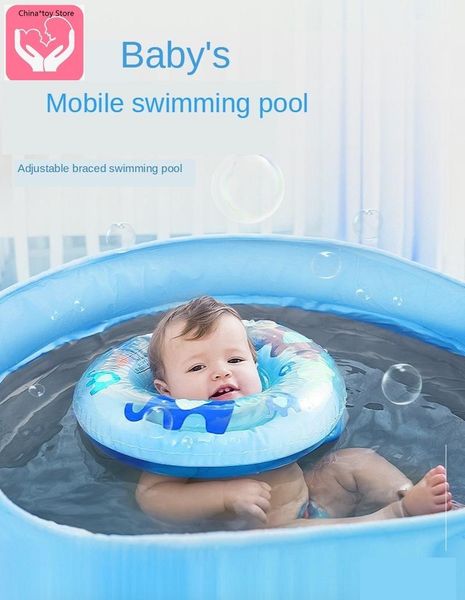 pool & accessories baby swimming foldable clip net holder insulation bucket bath born tub