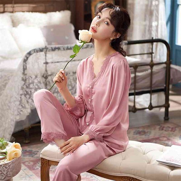 women's sleepwear women 2pcs pajamas suit satin lace sleep set casual home clothing intimate lingerie loose v-neck nightwear sexy, Black;red
women's sleepwear women 2pcs pajamas suit satin lace sleep set casual home clothing intimate lingerie loose v-neck nightwear sexy, Black;red