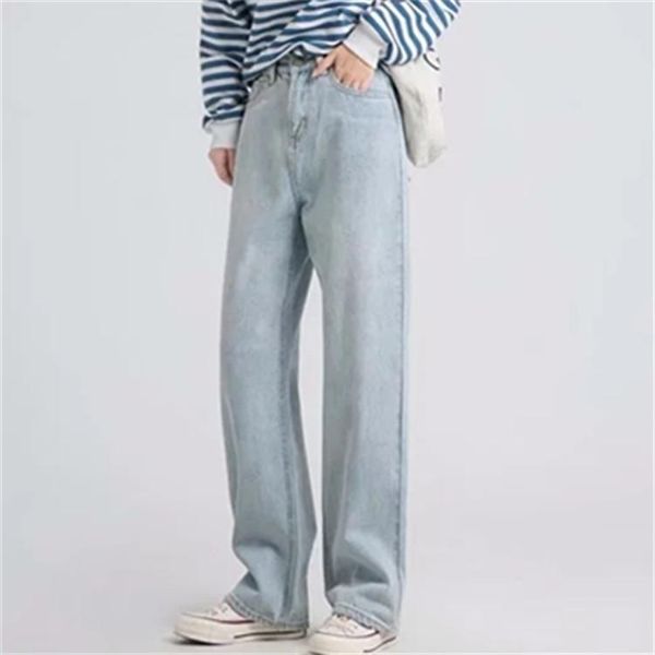 women's jeans fashion women denim wide leg pants high waisted loose casual fall 2021 show thin floor long straight, Blue
women's jeans fashion women denim wide leg pants high waisted loose casual fall 2021 show thin floor long straight, Blue