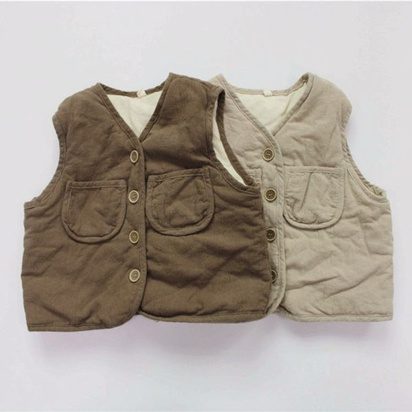 2021 autumn new korean style children thicken vests pockets pure color sleeveless coats baby boys cotton-padded waistcoats, Camo
2021 autumn new korean style children thicken vests pockets pure color sleeveless coats baby boys cotton-padded waistcoats, Camo