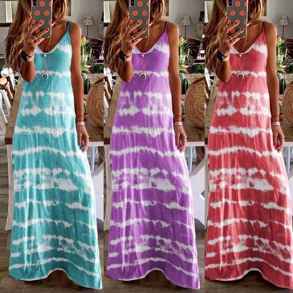women ladies casual loose sleeveless v neck tie dye long vest beach sling dress dresses, Black;gray
women ladies casual loose sleeveless v neck tie dye long vest beach sling dress dresses, Black;gray