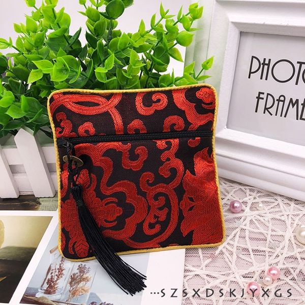 gevv xiangyun embroidery chinese jewelry boxes embroidered zipper style zipper buddha bag jewelry packaging boxes taisui square brocade bag, Black;white
gevv xiangyun embroidery chinese jewelry boxes embroidered zipper style zipper buddha bag jewelry packaging boxes taisui square brocade bag, Black;white