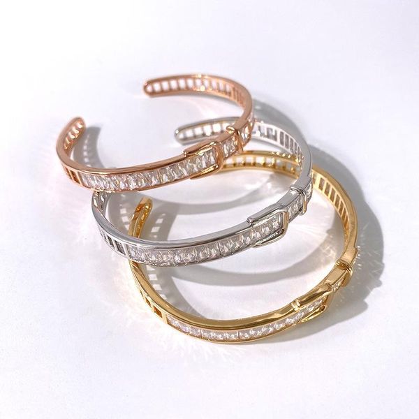 link, chain fashion zirconia crystals bangles bracelets for women copper european lover buckle valentines, Black
link, chain fashion zirconia crystals bangles bracelets for women copper european lover buckle valentines, Black