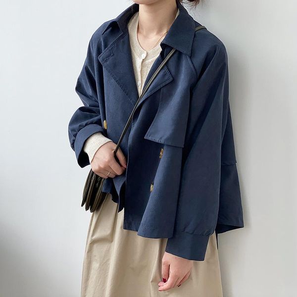 women's trench coats british style temperament women short windbreaker 2021 spring vintage coat fashion turn-down collar, Tan;black
women's trench coats british style temperament women short windbreaker 2021 spring vintage coat fashion turn-down collar, Tan;black