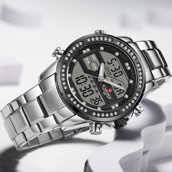 wristwatches naviforce mens watches fashion quartz casual date week chronograph sport waterproof men watch relogio masculin, Slivery;brown
wristwatches naviforce mens watches fashion quartz casual date week chronograph sport waterproof men watch relogio masculin, Slivery;brown