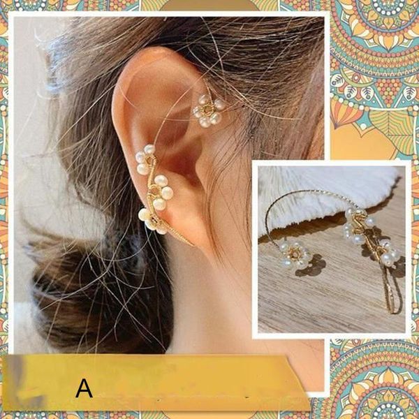 hoop & huggie ly 1 pair vintage ear cuff earrings elegant crystal pearl design for women and girls, Golden;silver
hoop & huggie ly 1 pair vintage ear cuff earrings elegant crystal pearl design for women and girls, Golden;silver