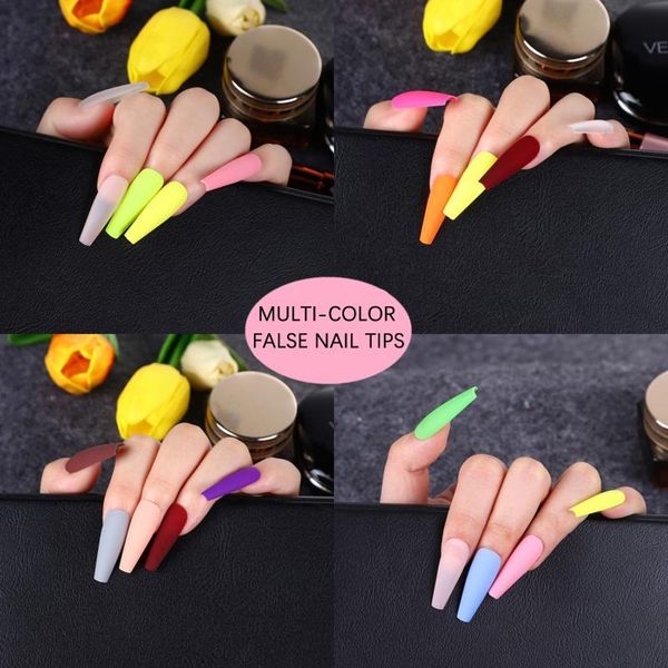 false nails 100pcs fashion candy color long coffin wearable ballerina artificial fake full cover nail tips manicure tool, Red;gold
false nails 100pcs fashion candy color long coffin wearable ballerina artificial fake full cover nail tips manicure tool, Red;gold