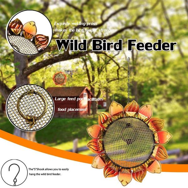 other bird supplies 1set wild feeder sunflower design metal hanging hummingbirds for outdoors garden yard decorations
other bird supplies 1set wild feeder sunflower design metal hanging hummingbirds for outdoors garden yard decorations