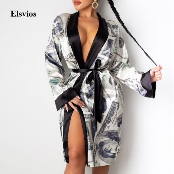 casual dresses deep v neck lace-up pajamas lady party long sleeve split elegant women print loose jacket homewear nk46, Black;gray
casual dresses deep v neck lace-up pajamas lady party long sleeve split elegant women print loose jacket homewear nk46, Black;gray