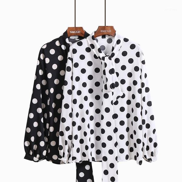 design fashion women's bow lacing stand collar long sleeve black white dotted chiffon loose blouse shirt blouses & shirts
design fashion women's bow lacing stand collar long sleeve black white dotted chiffon loose blouse shirt blouses & shirts