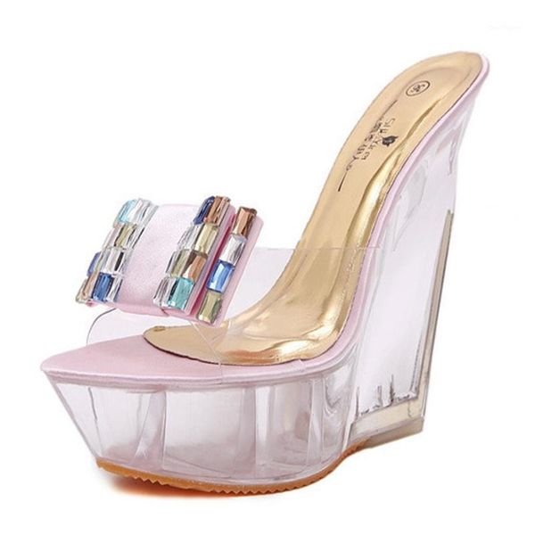 sandals summer high-heeled cool slippers transparent diamonds crystal shoes wedge-heel high heels women nightclub 30101, Black
sandals summer high-heeled cool slippers transparent diamonds crystal shoes wedge-heel high heels women nightclub 30101, Black