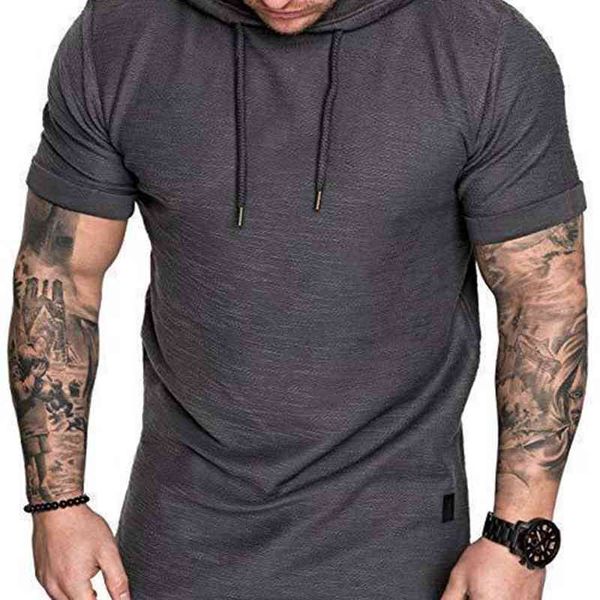 homme summer mens clothing fashion designer hooded mens tshirts sports solid short sleeved, White;black
homme summer mens clothing fashion designer hooded mens tshirts sports solid short sleeved, White;black